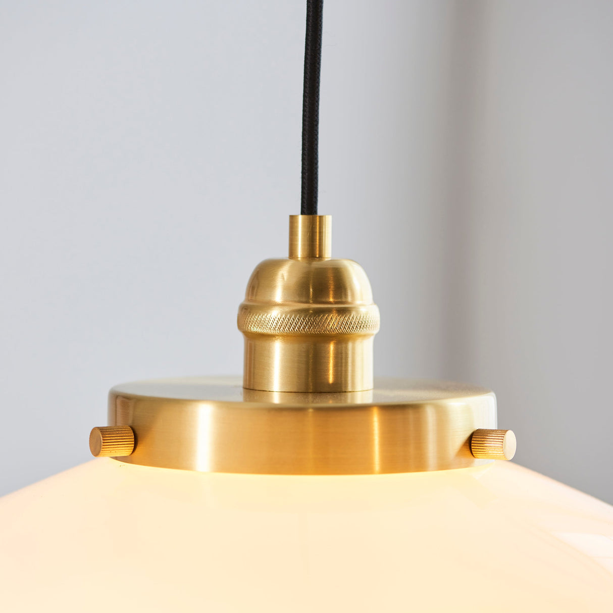 Amos Clarence Pendant Antique Brass & Opal – from Amos Lighting + Home