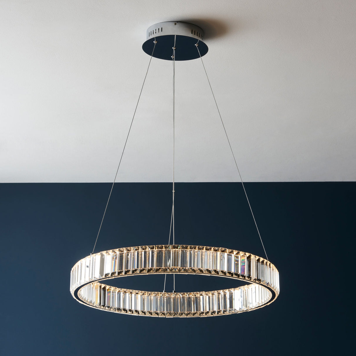 Amos Clarity Chrome & Clear Crystal Pendant – from Amos Lighting + Home