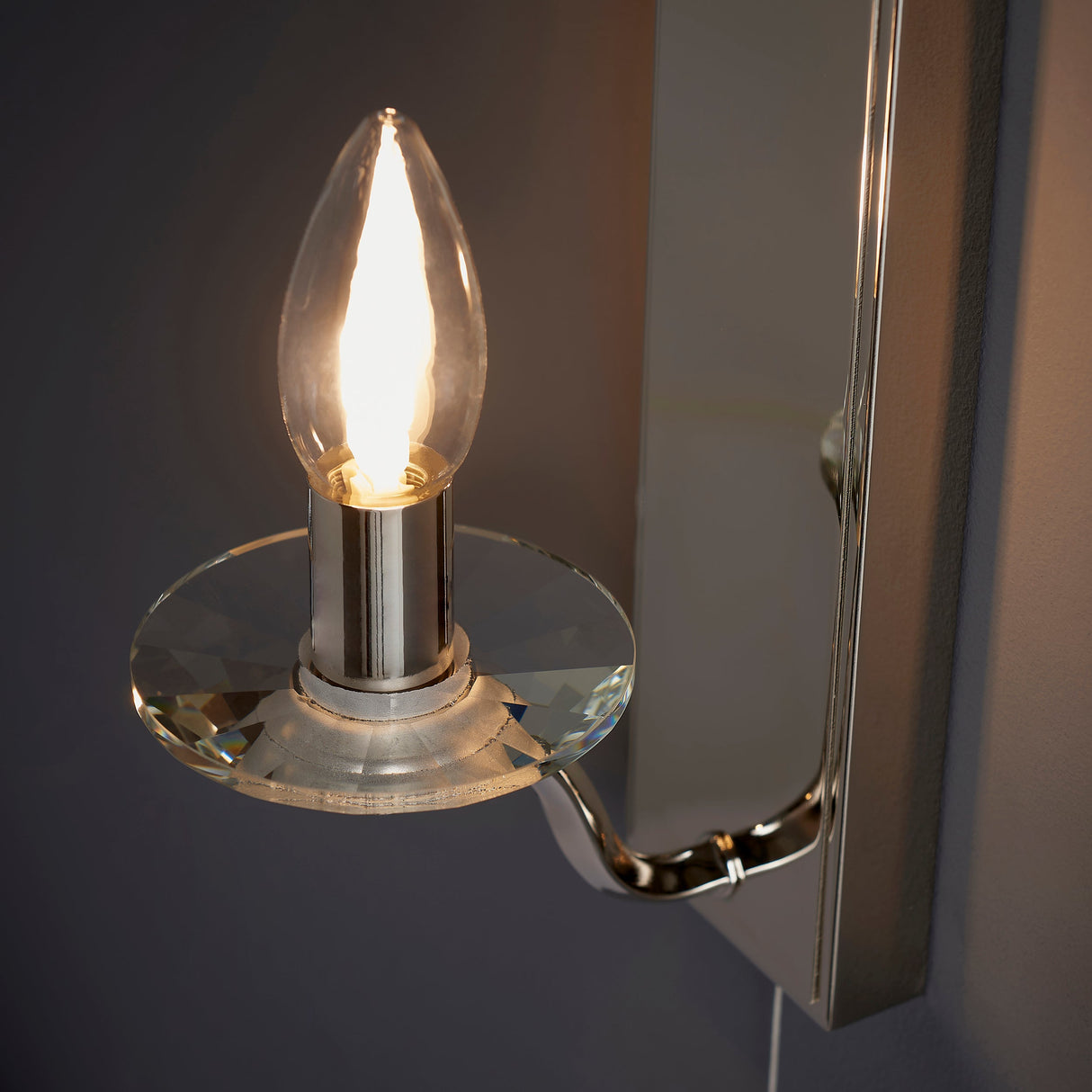 Amos Clementine Bathroom Wall Light Polished Nickel – from Amos Lighting + Home