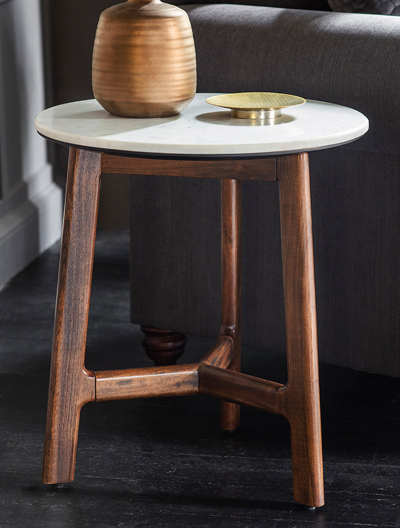 Amos Clovelly Marble Top Side Table – from Amos Lighting + Home