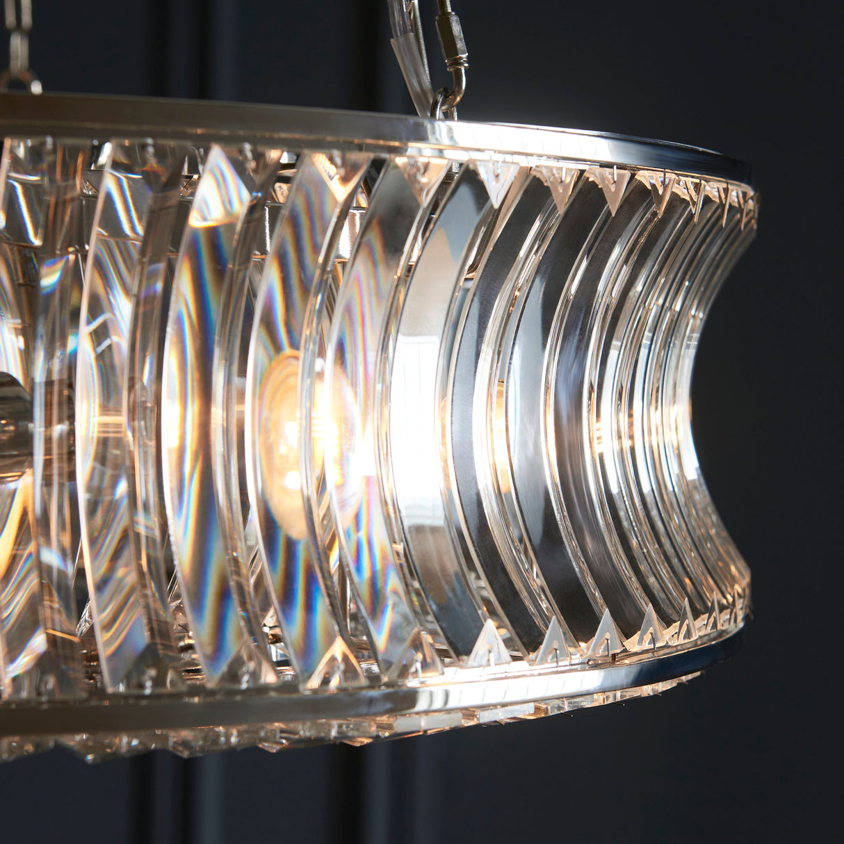 Amos Concave 6 Light Crystal Chandelier – from Amos Lighting + Home