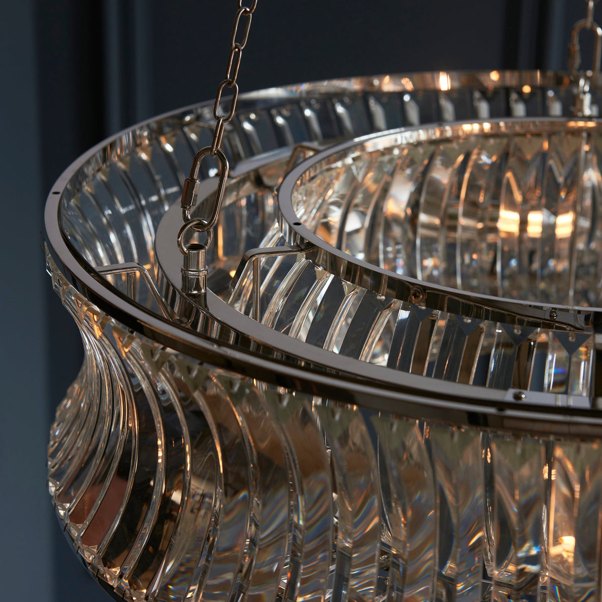 Amos Concave 6 Light Crystal Chandelier – from Amos Lighting + Home