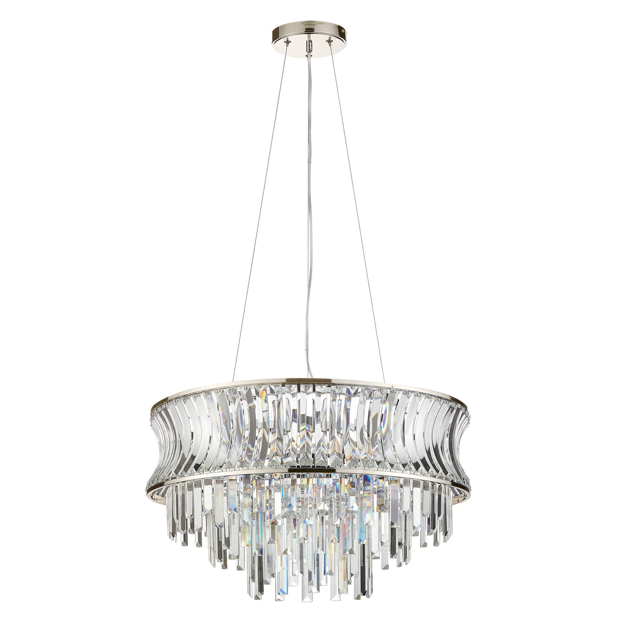 Amos Concave 9 Light Crystal Chandelier – from Amos Lighting + Home