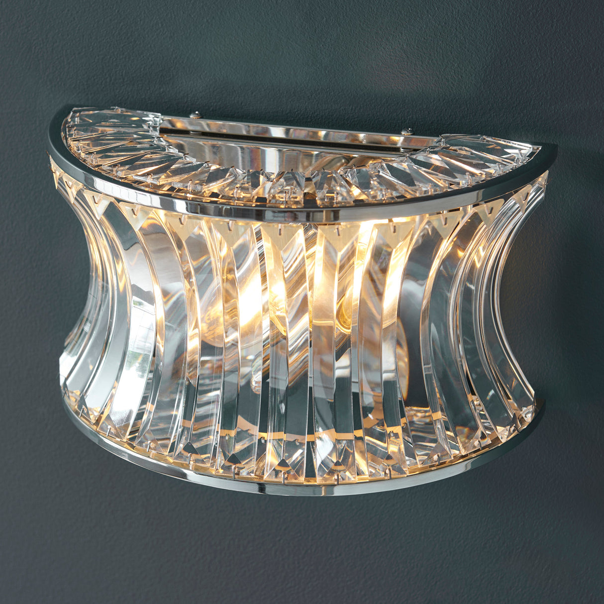 Amos Concave Crystal Wall Light – from Amos Lighting + Home