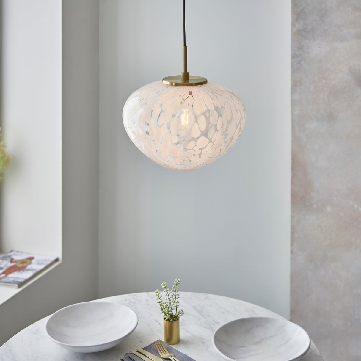 Amos Confetti Single Pendant Satin Brass – from Amos Lighting + Home