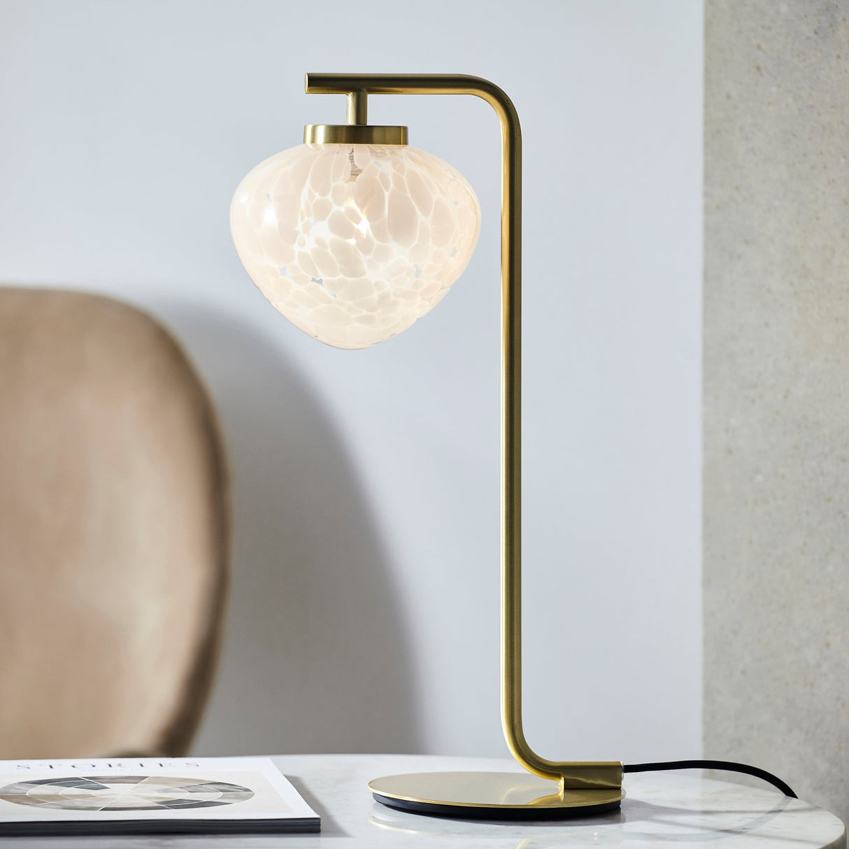 Amos Confetti Table Lamp Satin Brass – from Amos Lighting + Home