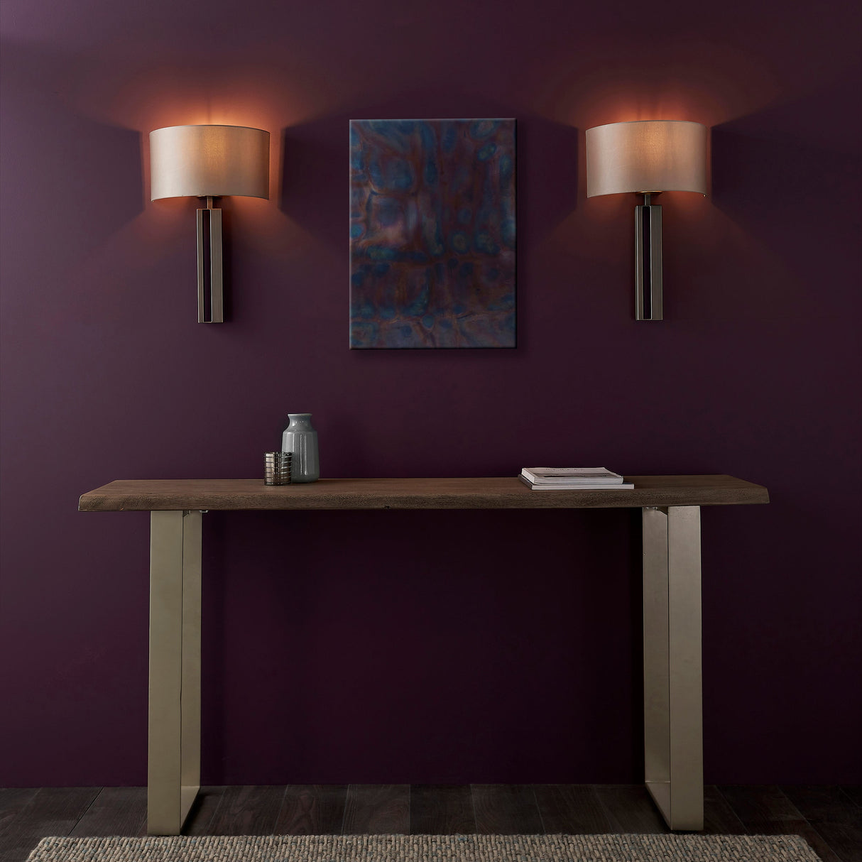 Amos Cotehele Wall Light Brushed Bronze & Mink – from Amos Lighting + Home