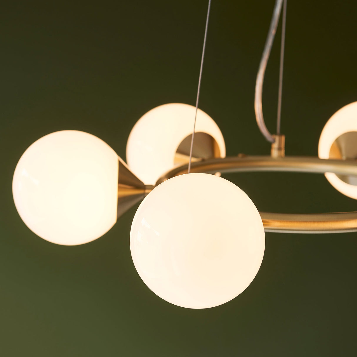 Amos Crib 6 Light Circular Chandelier Brushed Brass – from Amos Lighting + Home