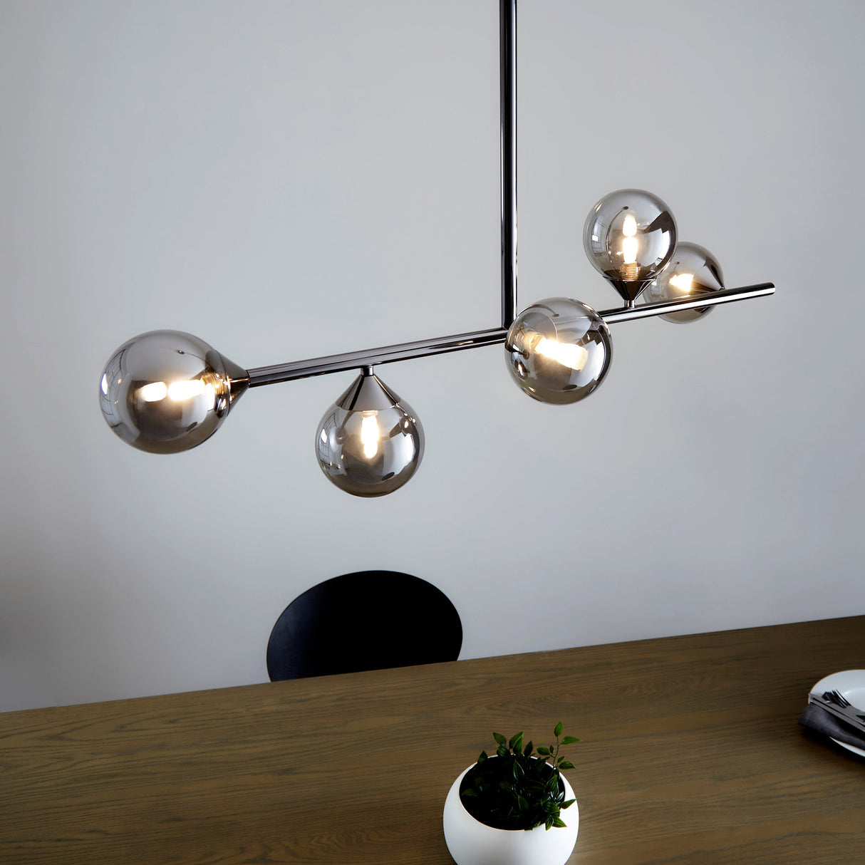 Amos Crib Pendant Bar Black Chrome – from Amos Lighting + Home
