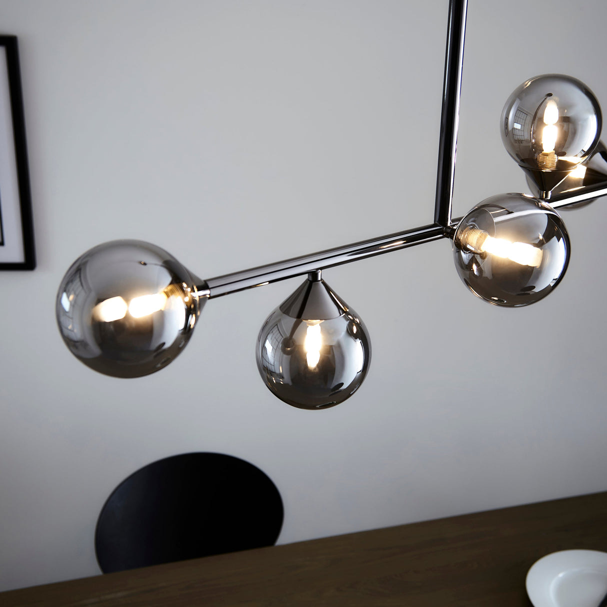 Amos Crib Pendant Bar Black Chrome – from Amos Lighting + Home