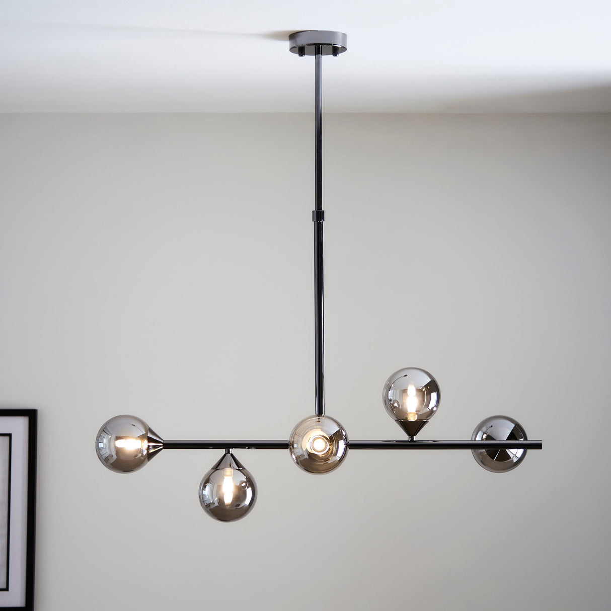 Amos Crib Pendant Bar Black Chrome – from Amos Lighting + Home