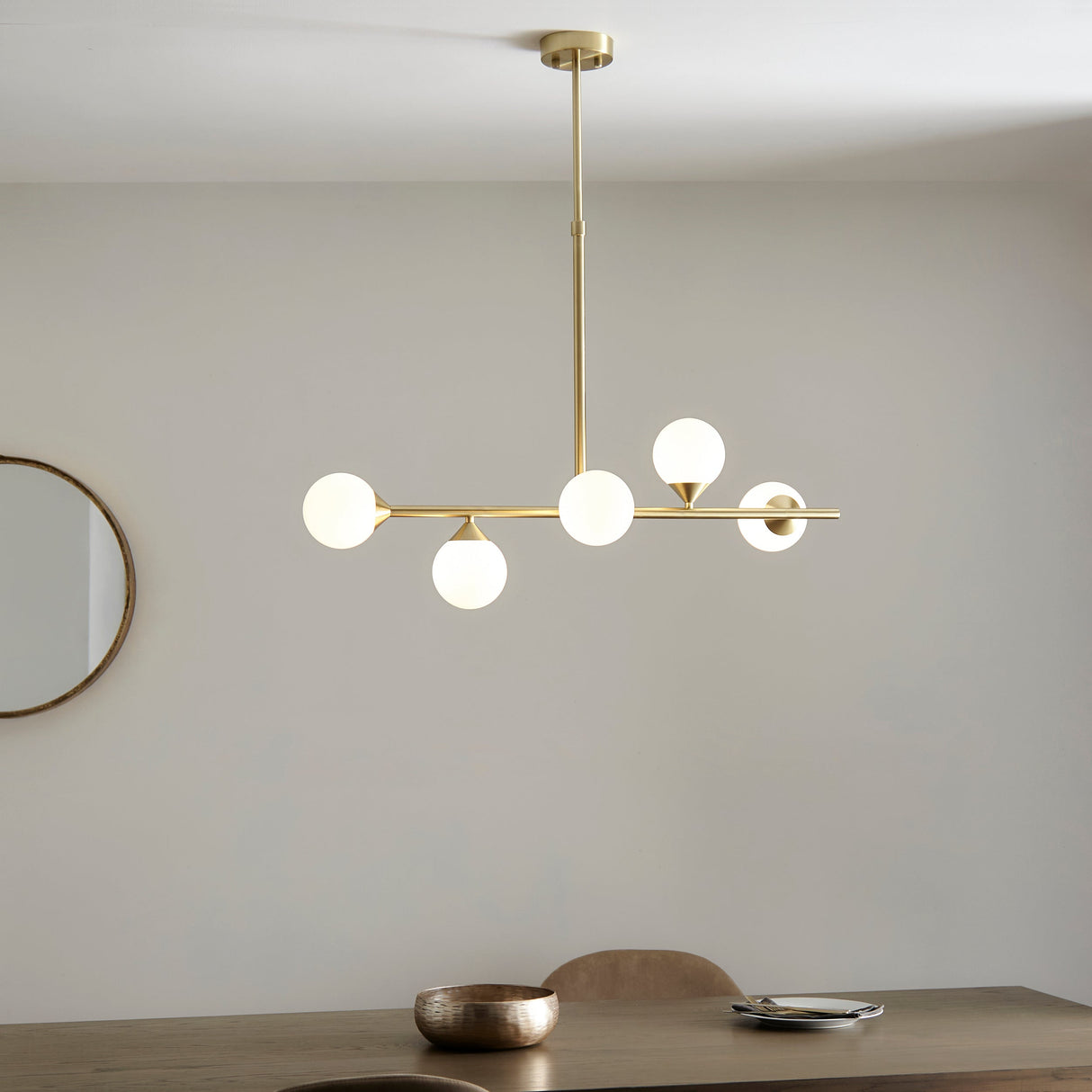 Amos Crib Pendant Bar Brushed Brass – from Amos Lighting + Home