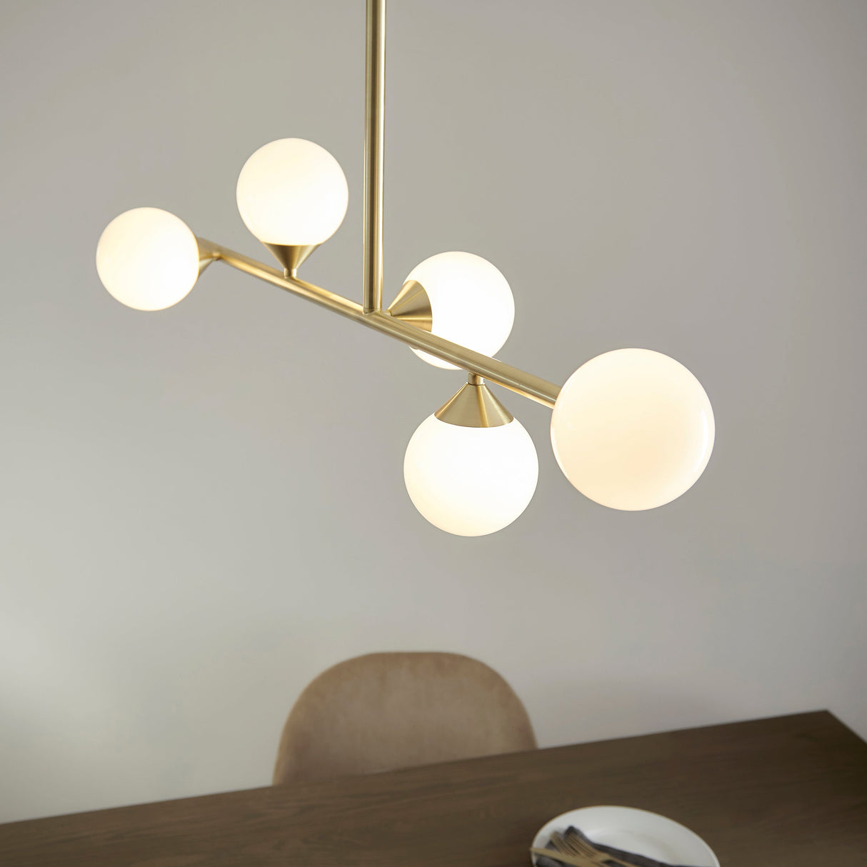 Amos Crib Pendant Bar Brushed Brass – from Amos Lighting + Home