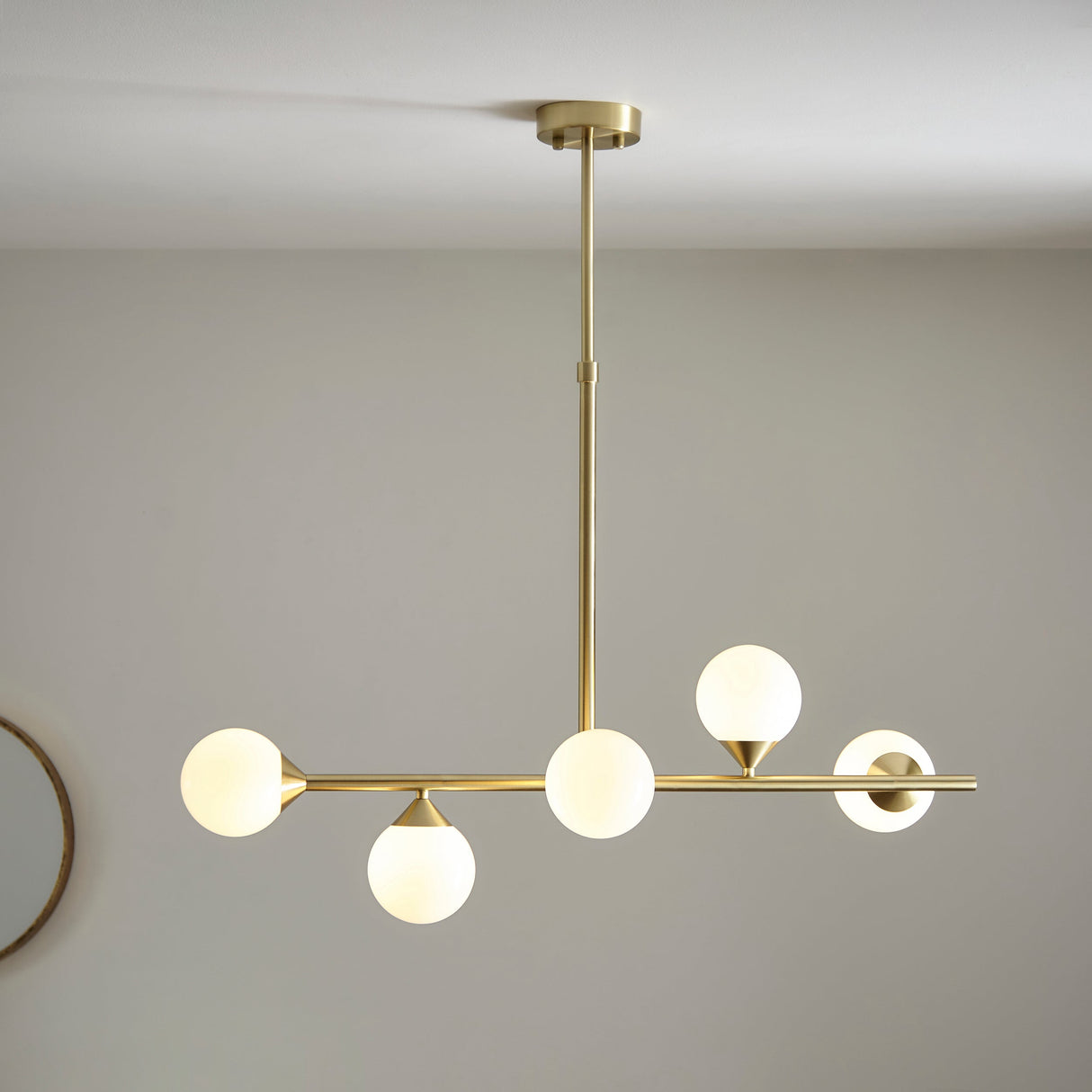 Amos Crib Pendant Bar Brushed Brass – from Amos Lighting + Home