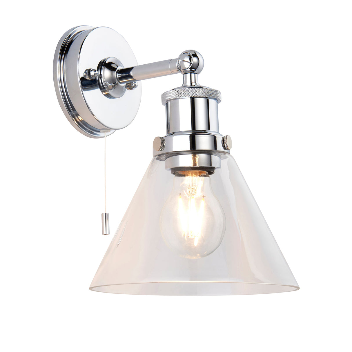 Amos Diaphanous Bathroom Wall Light Chrome – from Amos Lighting + Home