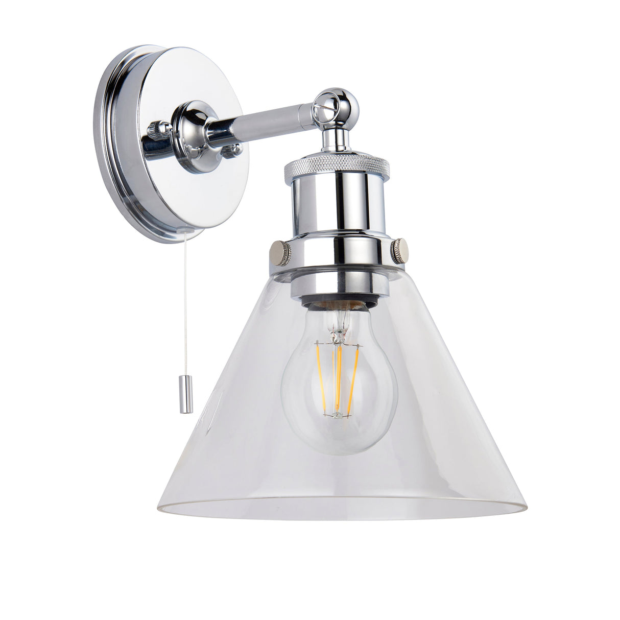 Amos Diaphanous Bathroom Wall Light Chrome – from Amos Lighting + Home
