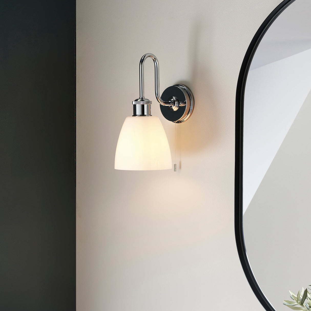 Amos Dittisham Bathroom Wall Light Chrome – from Amos Lighting + Home
