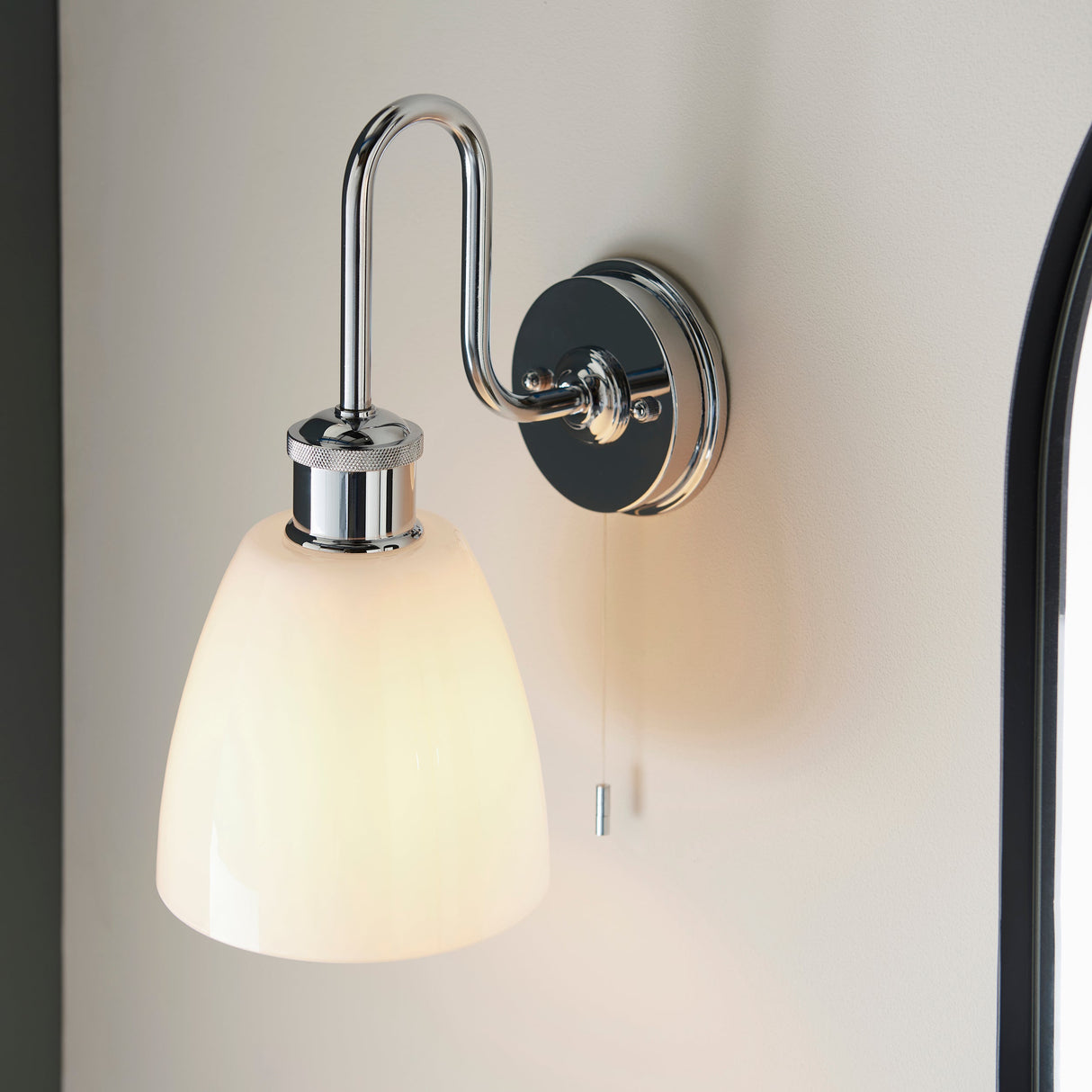Amos Dittisham Bathroom Wall Light Chrome – from Amos Lighting + Home