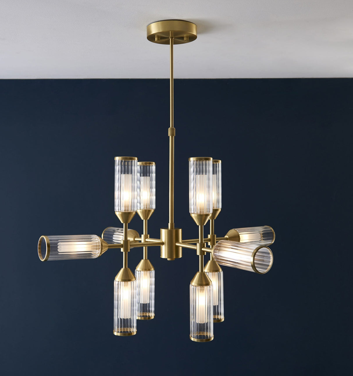 Amos Duchy 12 Light Pendant Satin Brass – from Amos Lighting + Home