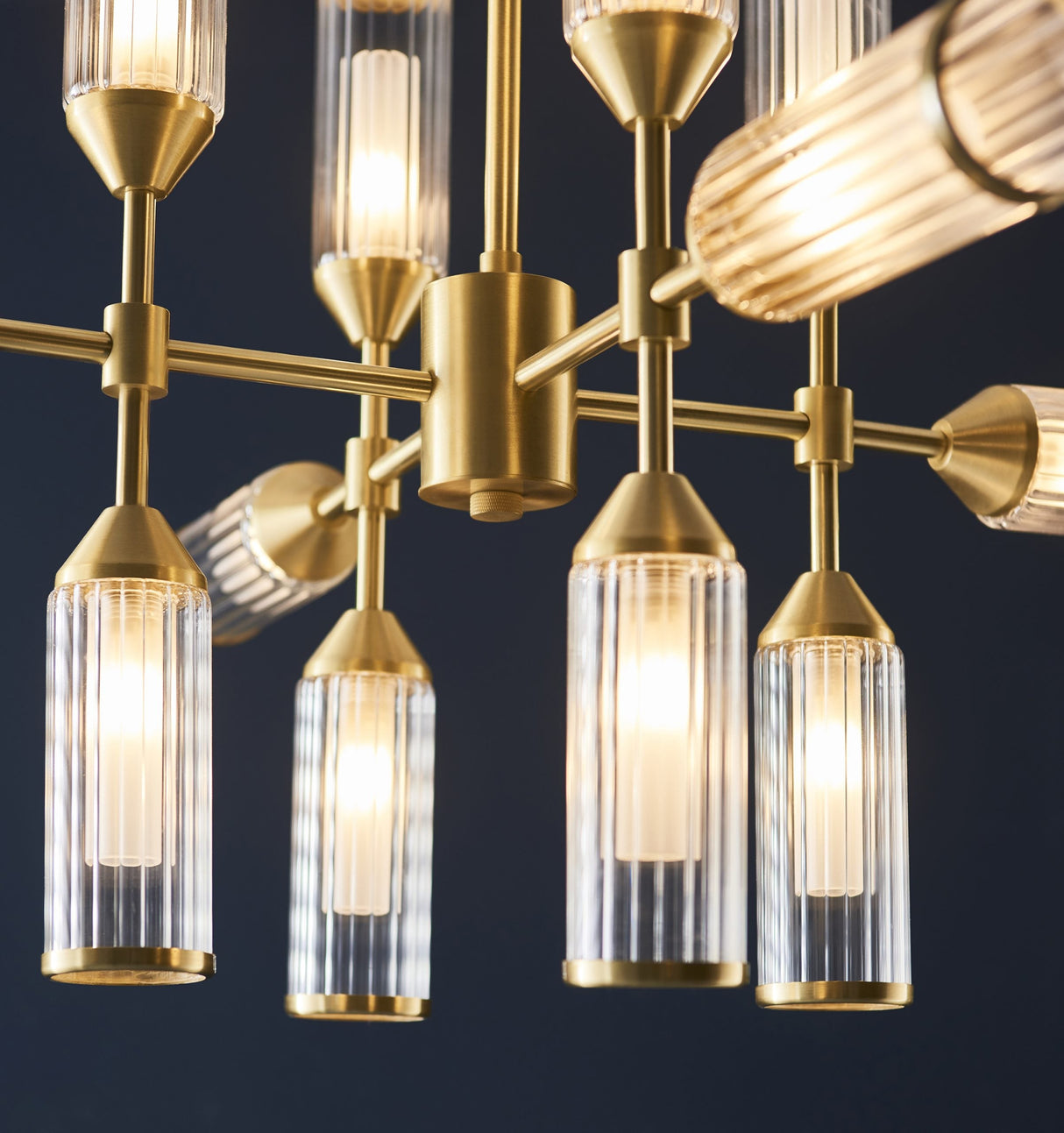 Amos Duchy 12 Light Pendant Satin Brass – from Amos Lighting + Home