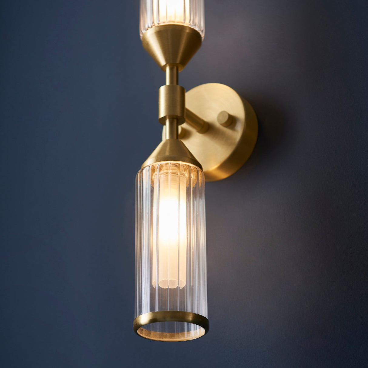 Amos Duchy Double Wall Light Satin Brass – from Amos Lighting + Home