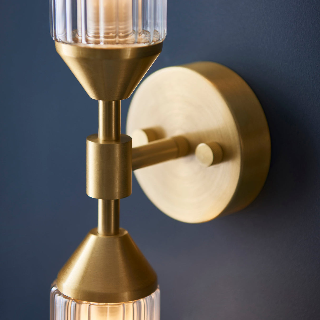 Amos Duchy Double Wall Light Satin Brass – from Amos Lighting + Home
