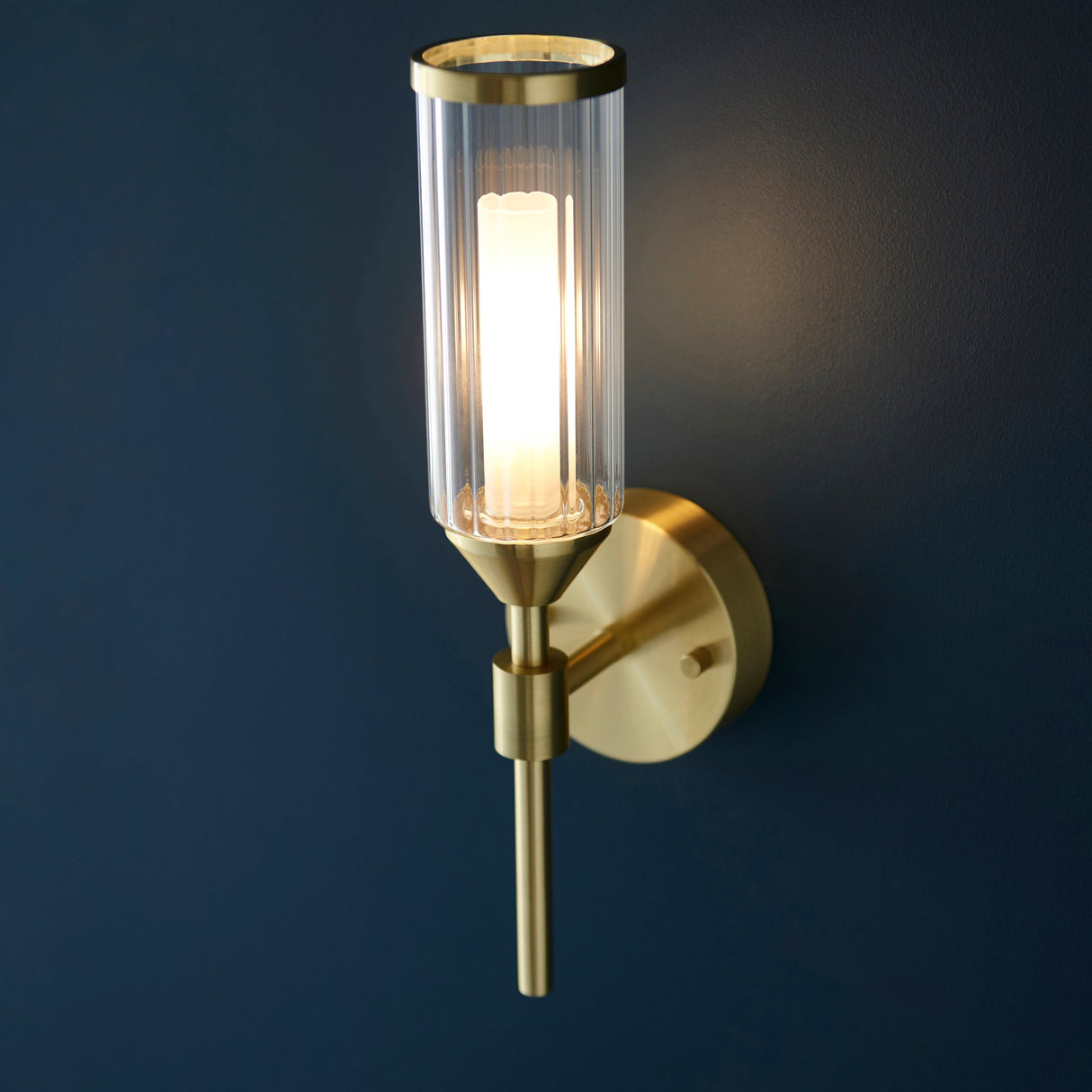 Amos Duchy Wall Light Satin Brass – from Amos Lighting + Home
