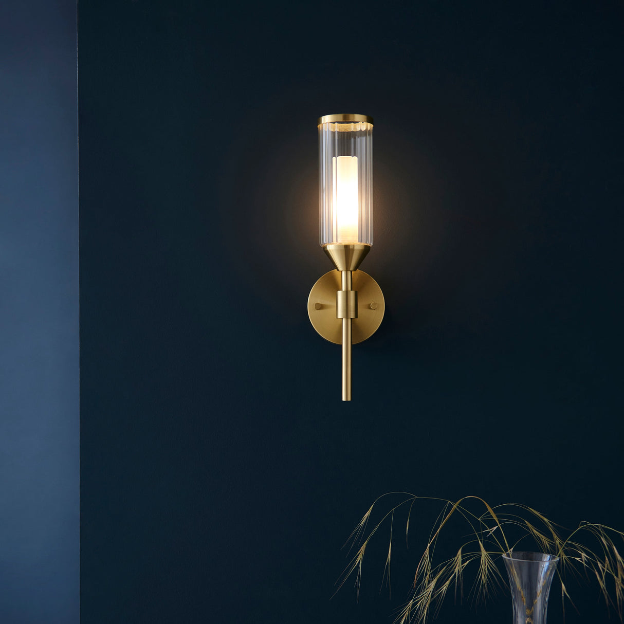Amos Duchy Wall Light Satin Brass – from Amos Lighting + Home