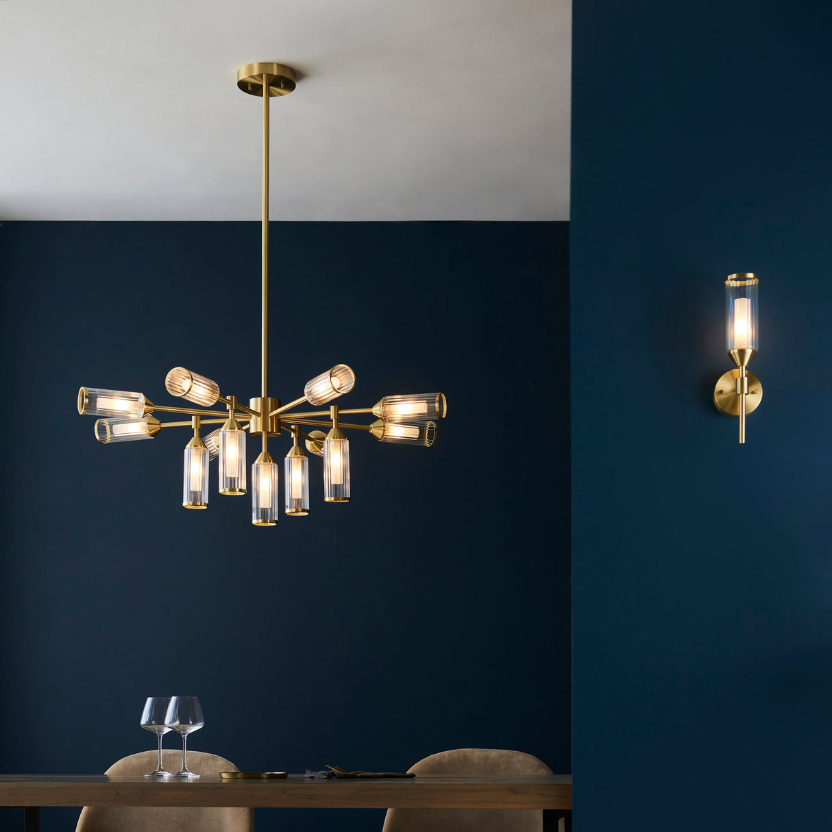 Amos Duchy Wall Light Satin Brass – from Amos Lighting + Home
