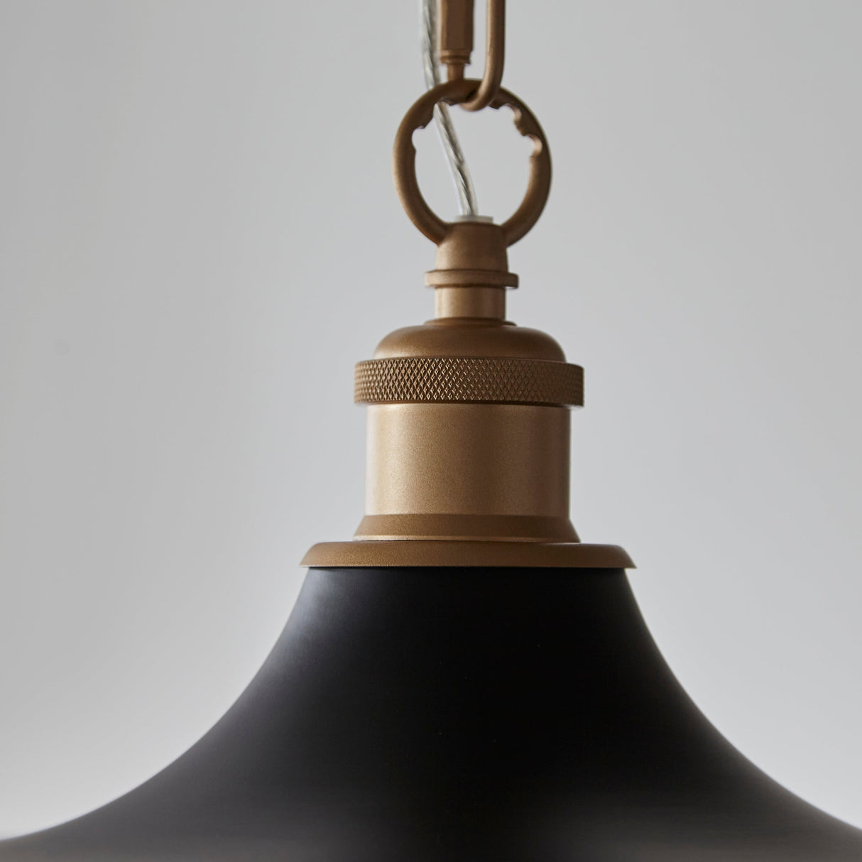 Amos Freyaj Pendant Matt Black & Satin Gold – from Amos Lighting + Home