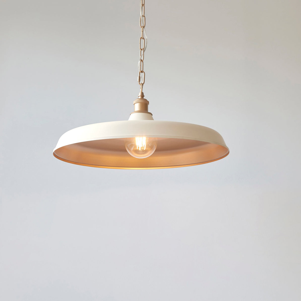 Amos Freyaj Pendant Warm White & Satin Gold – from Amos Lighting + Home