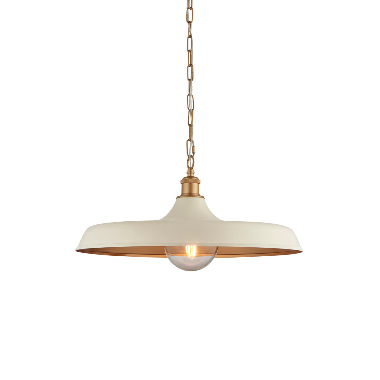 Amos Freyaj Pendant Warm White & Satin Gold – from Amos Lighting + Home