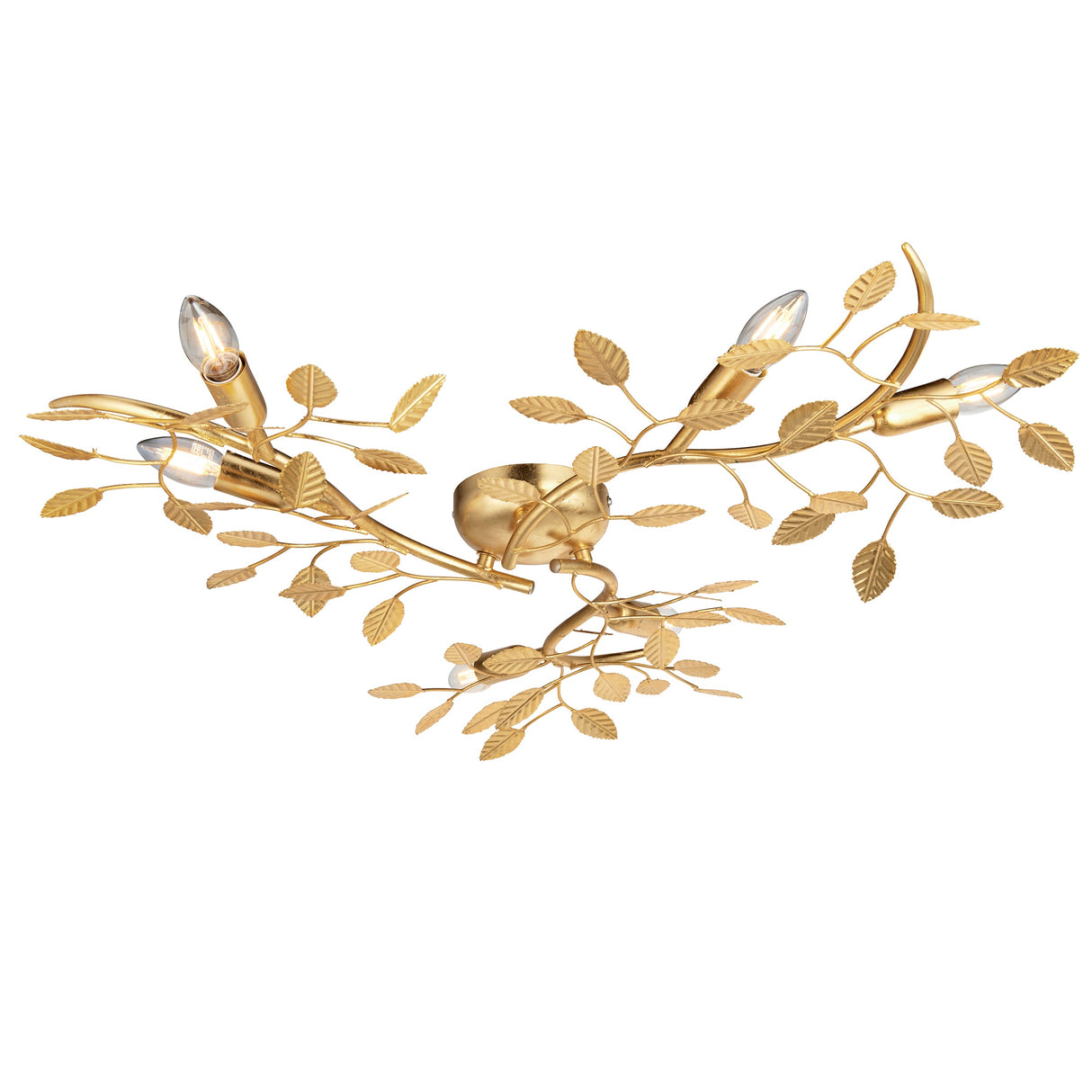 Amos Furcate Ceiling Light Gold Leaf Small – from Amos Lighting + Home