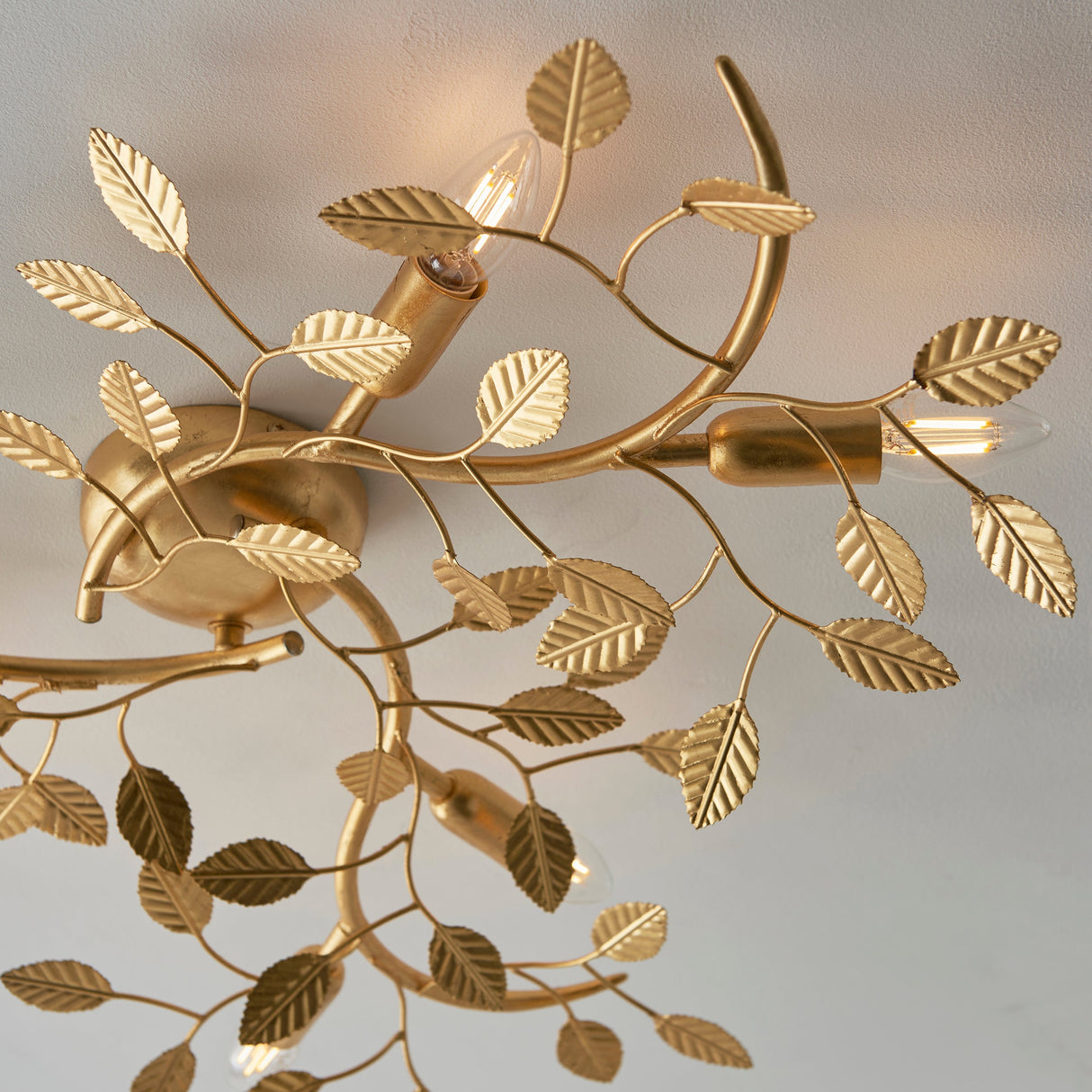 Amos Furcate Ceiling Light Gold Leaf Small – from Amos Lighting + Home