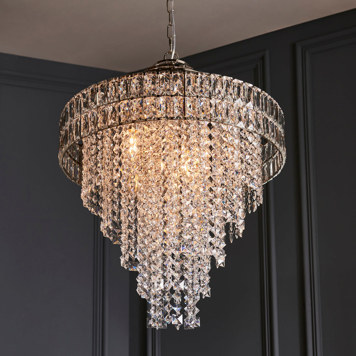 Amos Georgina 7 Light Crystal Chandelier – from Amos Lighting + Home