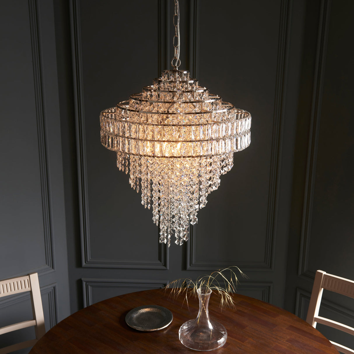Amos Georgina 7 Light Crystal Chandelier – from Amos Lighting + Home