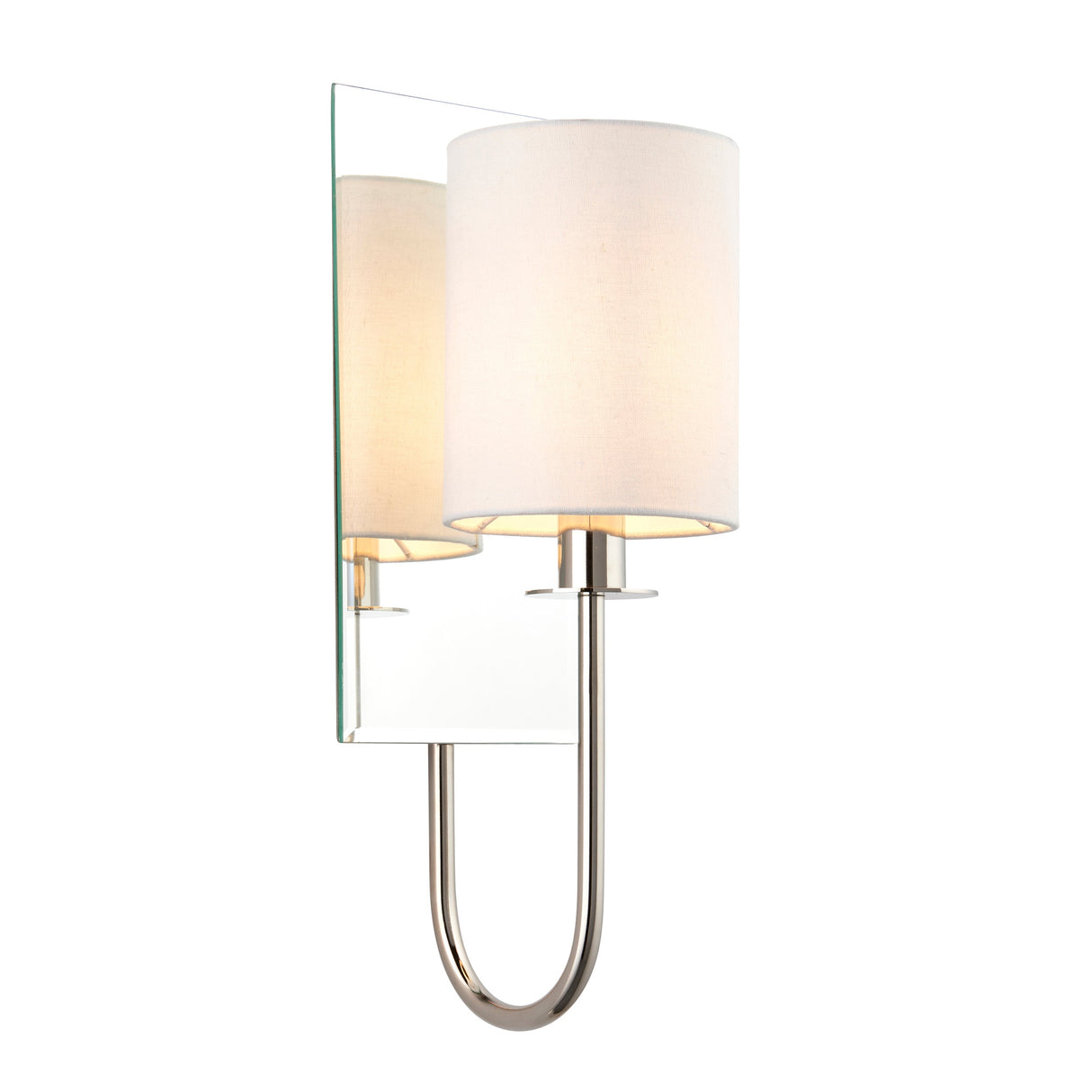 Amos Hades Wall Light Nickel with Shade – from Amos Lighting + Home