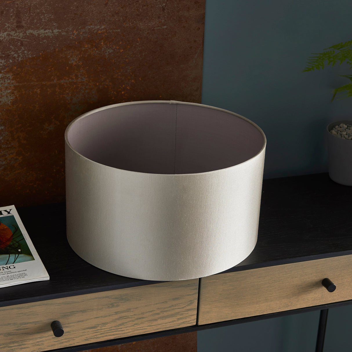 Amos Hatfield Lampshade Mink Satin – from Amos Lighting + Home