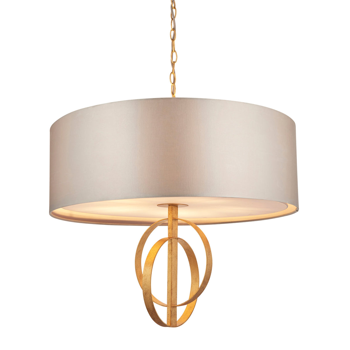 Amos Hatfield Large Pendant Antique Gold & Mink – from Amos Lighting + Home