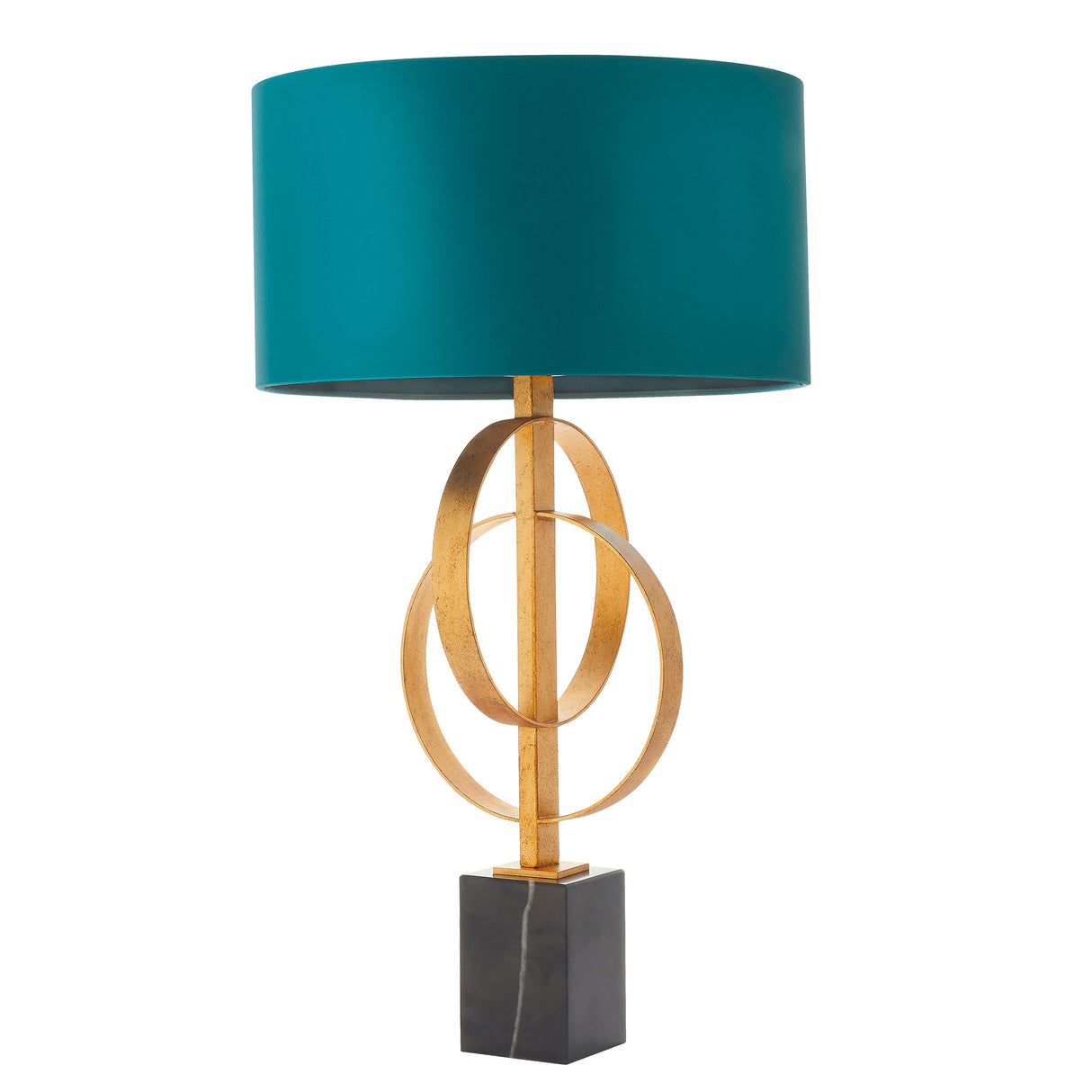 Amos Hatfield Table Lamp Antique Gold & Teal – from Amos Lighting + Home