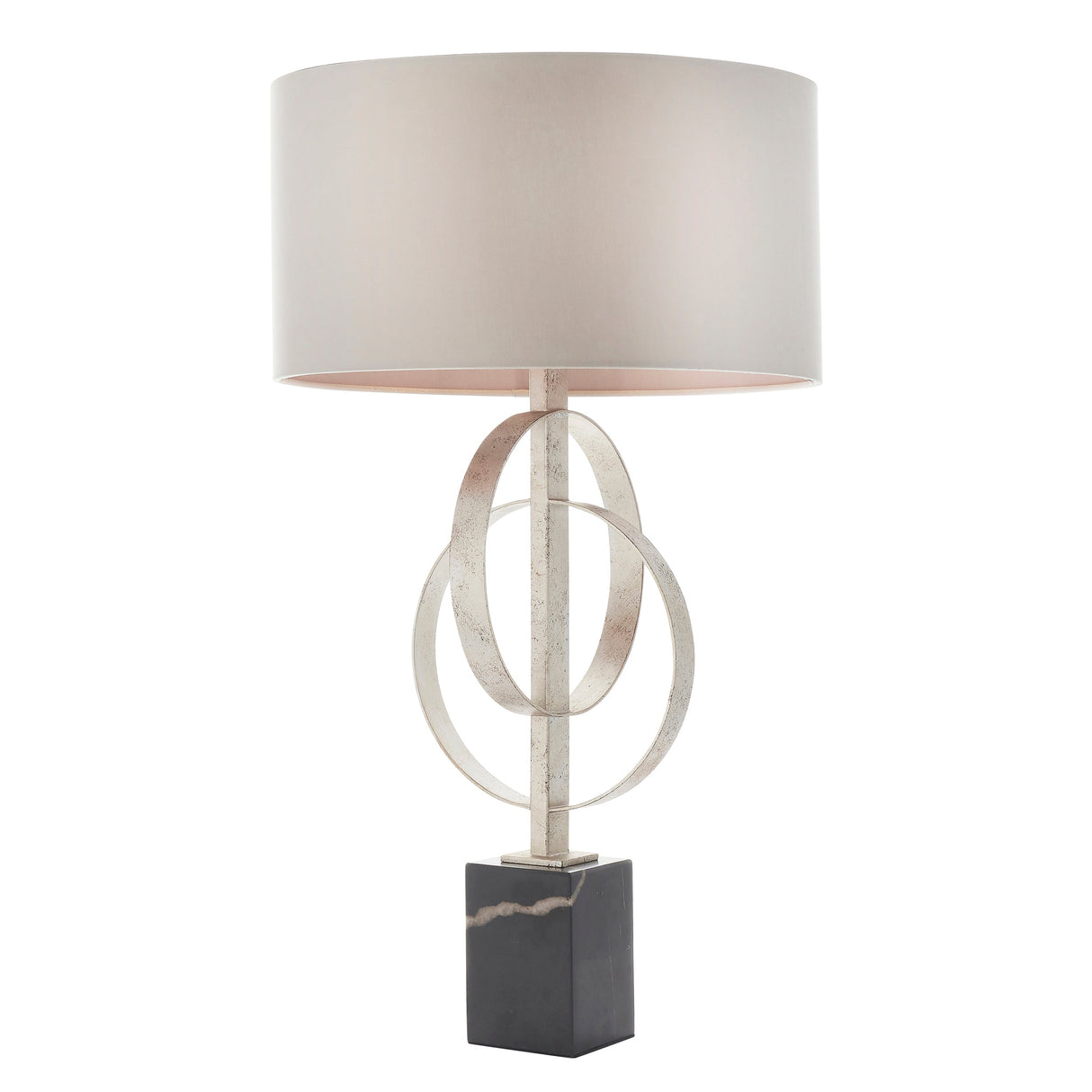 Amos Hatfield Table Lamp Antique Silver & Mink – from Amos Lighting + Home