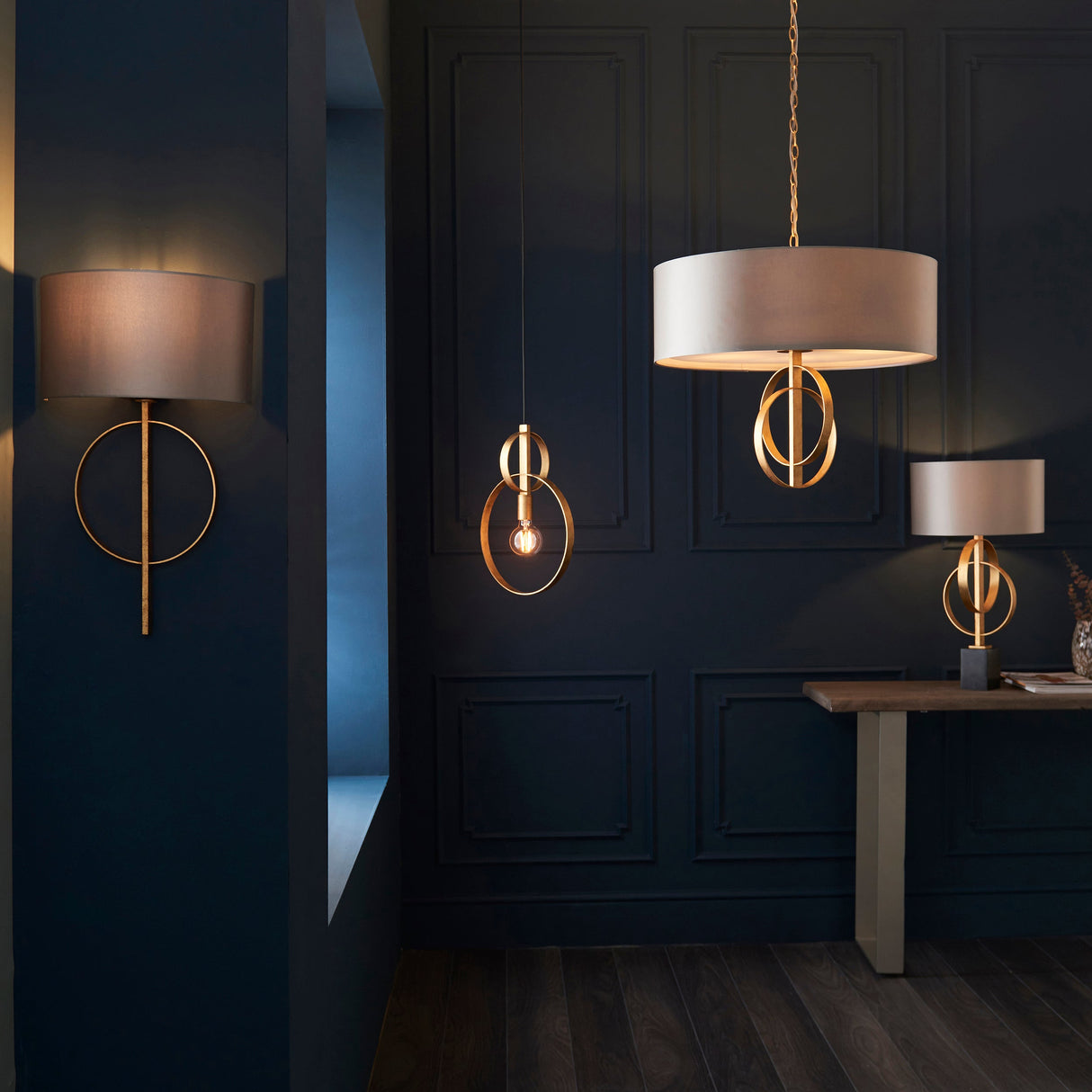 Amos Hatfield Wall Light Antique Gold & Mink – from Amos Lighting + Home