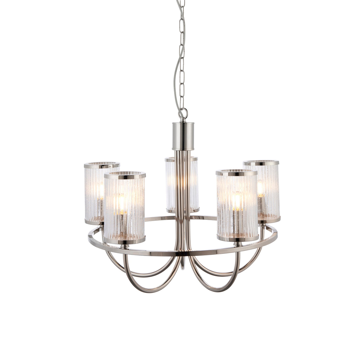 Amos Hove Chandelier Polished Nickel – from Amos Lighting + Home