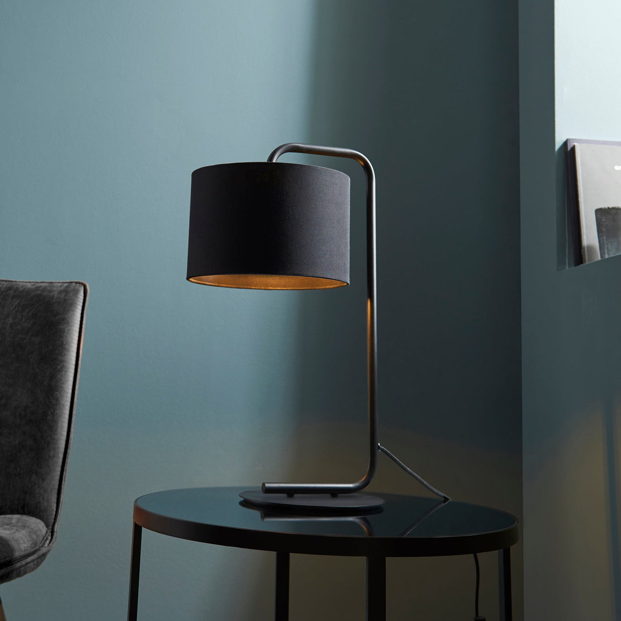 Amos Hybrid Table Lamp Satin Black – from Amos Lighting + Home