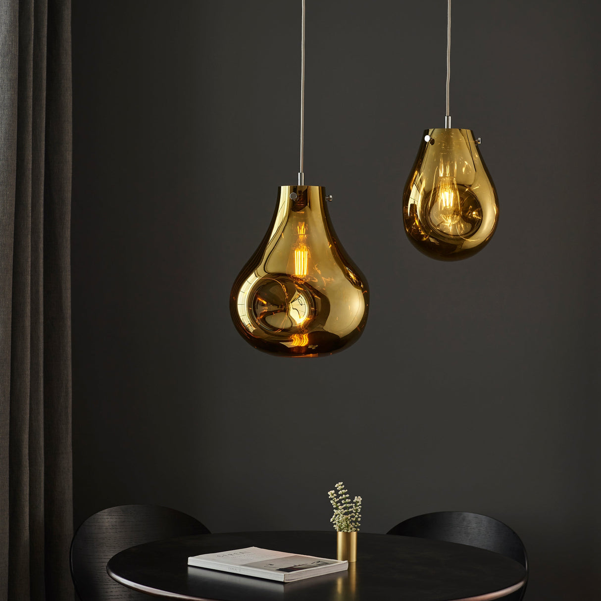 Amos Iris Pendant Gold Large – from Amos Lighting + Home