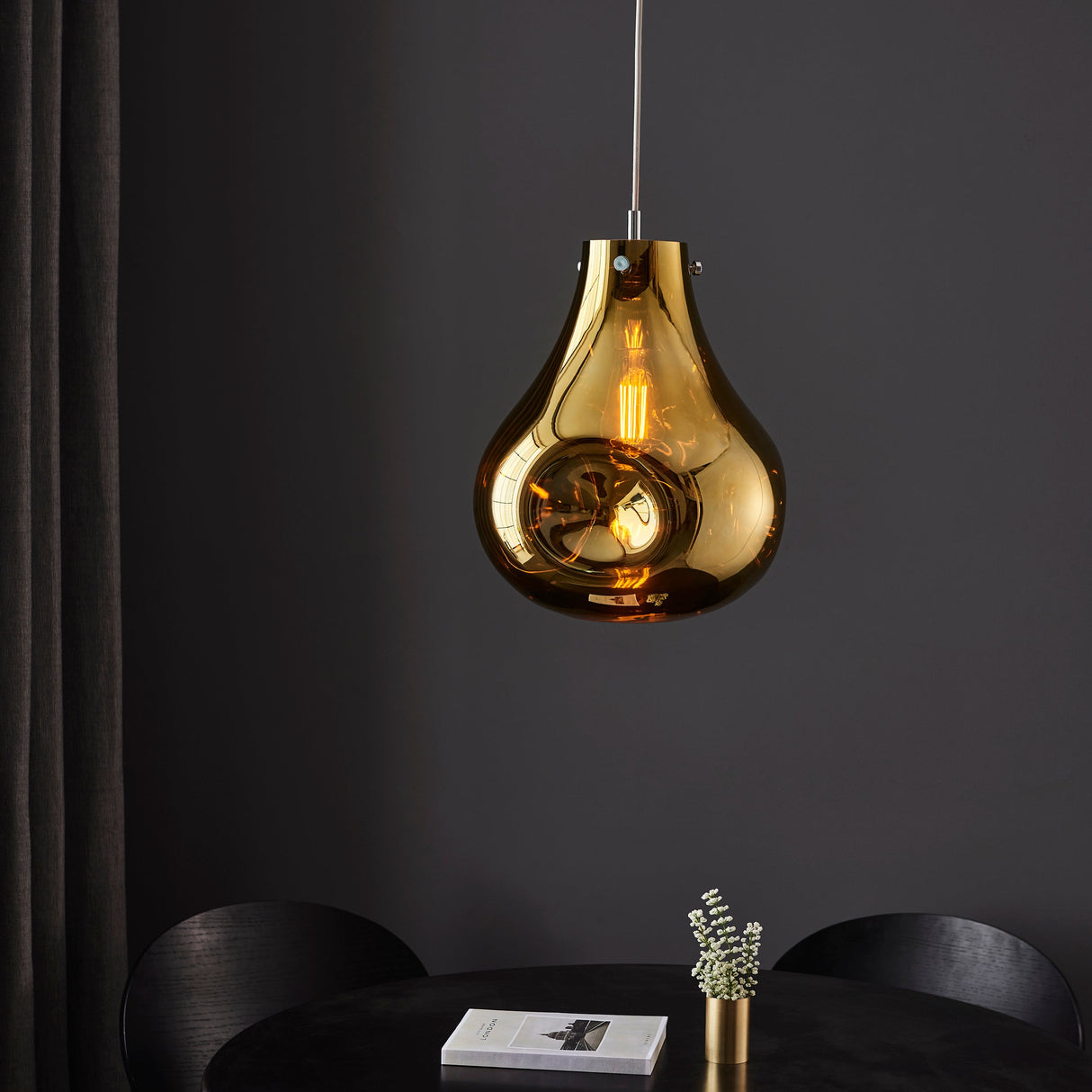 Amos Iris Pendant Gold Large – from Amos Lighting + Home