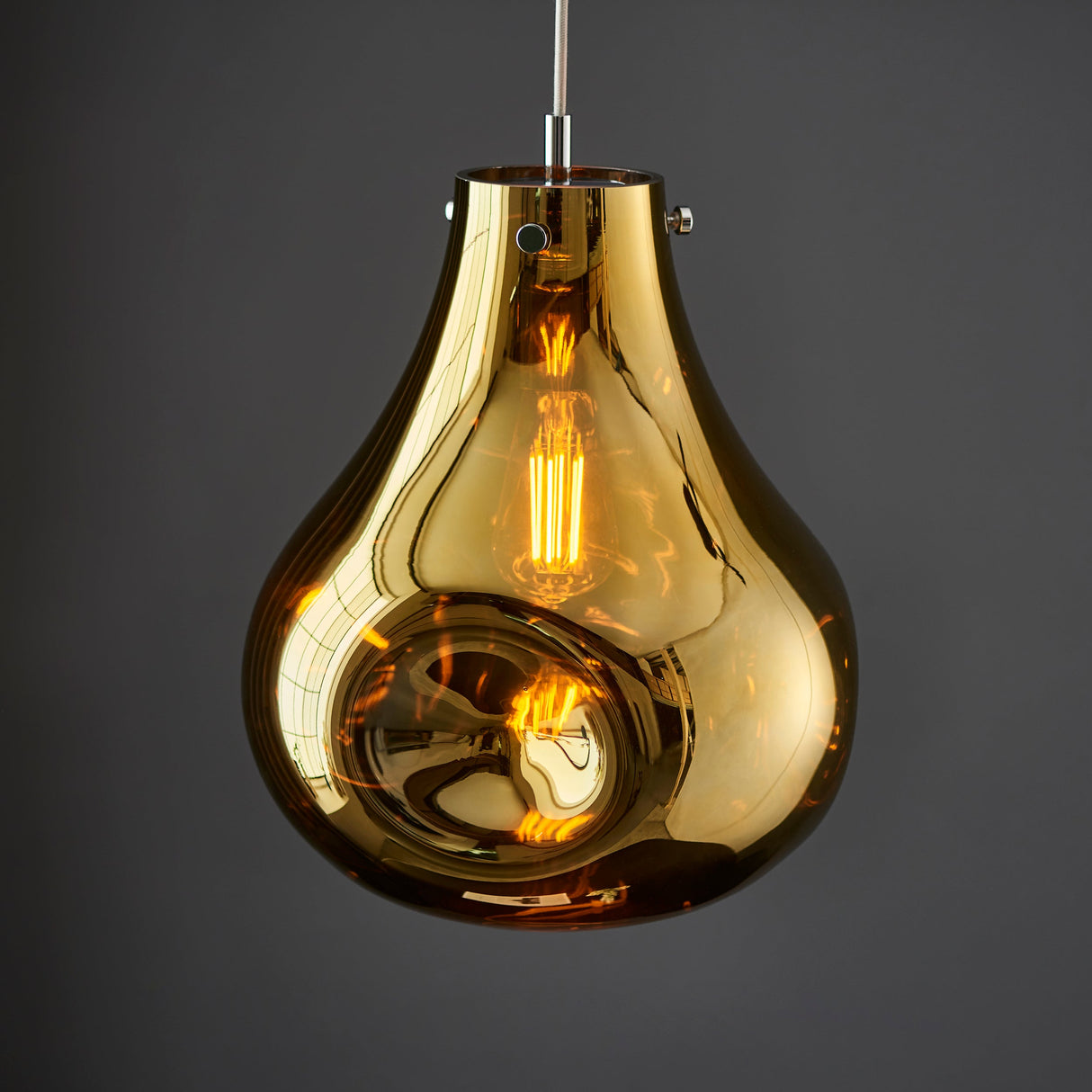 Amos Iris Pendant Gold Large – from Amos Lighting + Home