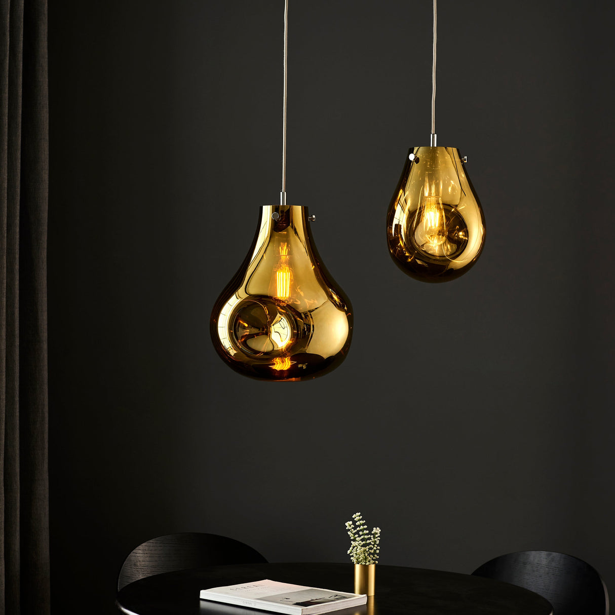 Amos Iris Pendant Gold Small – from Amos Lighting + Home
