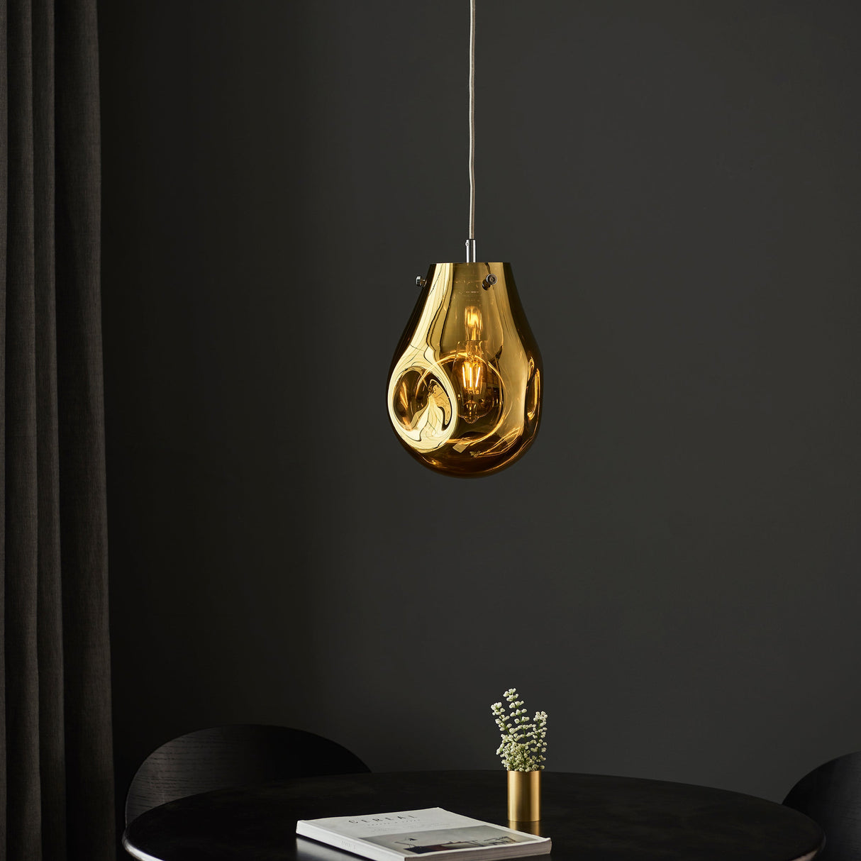 Amos Iris Pendant Gold Small – from Amos Lighting + Home