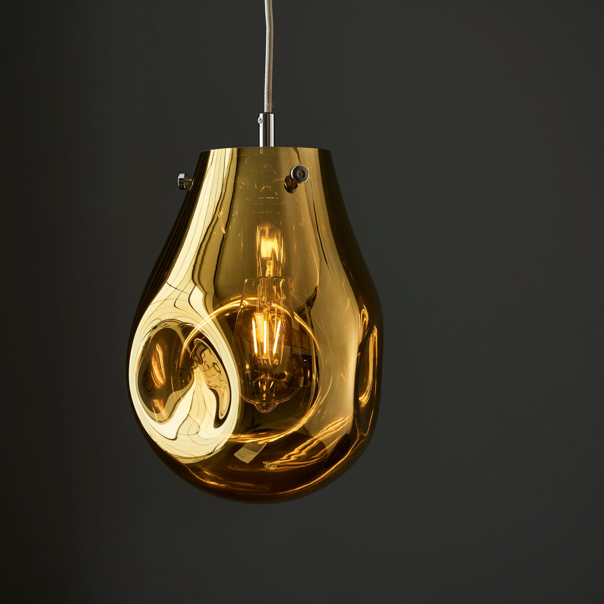 Amos Iris Pendant Gold Small – from Amos Lighting + Home